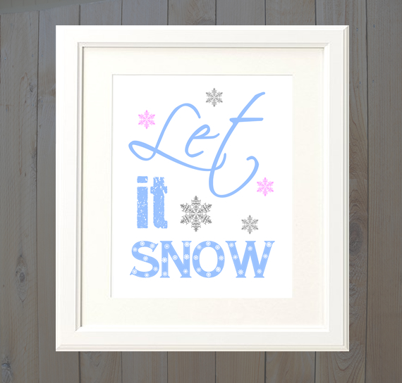 Let It Snow Digital Download Poster